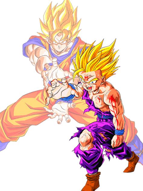 As ytv and cartoon network started translating and broadcasing the dragon ball and dragon ball z series in the 90s and early 2000s, my friends and i, as well of millions of other teenagers across north america, found. Gohan SS2 and Goku SS1 Kamehameha Father-Son by AlexelZ on ...