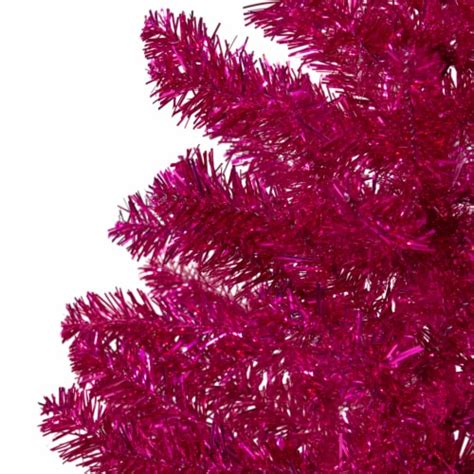 Northlight 3 Metallic Pink Tinsel Artificial Christmas Tree Unlit 1