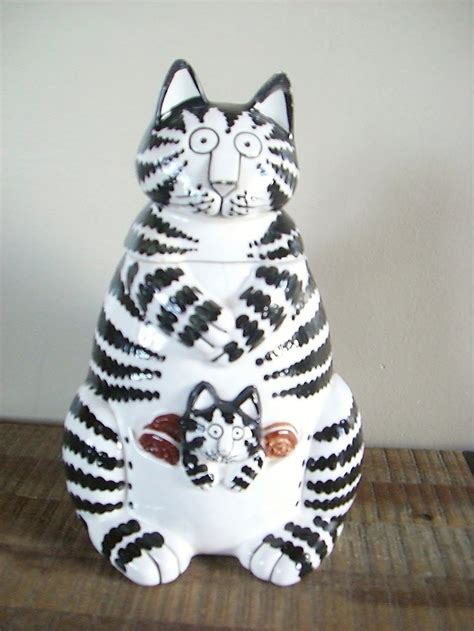 Vintage Kliban Cat Ceramic Cookie Jar Etsy