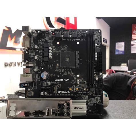 Main Asrock A320 A320m Hdv Cũ 2 Khe Ram Ddr4 Socket Am4 Bo Mạch Chủ