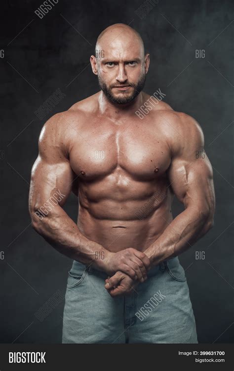 Muscular Bald Image Photo Free Trial Bigstock