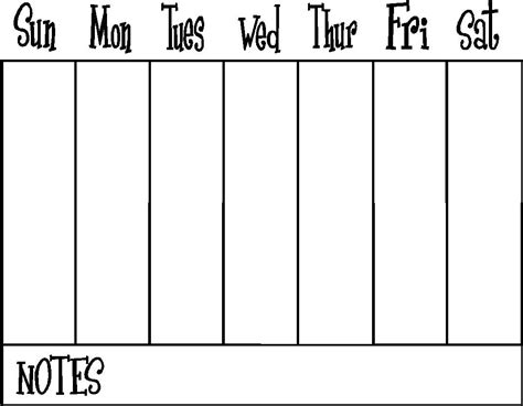 Unique Printable One Week Calendar Free Printable Calendar Monthly