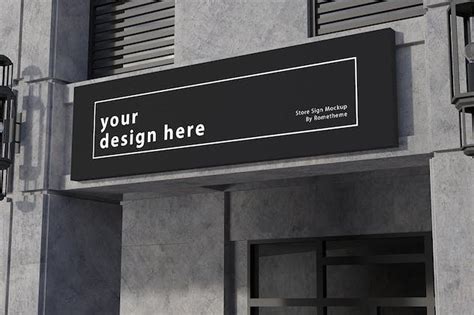 Store Sign Vol01 Mockup Template Vr Design Template Place