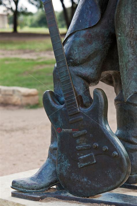 The Stevie Ray Vaughan Famous Guitar Statue In Austin Texas
