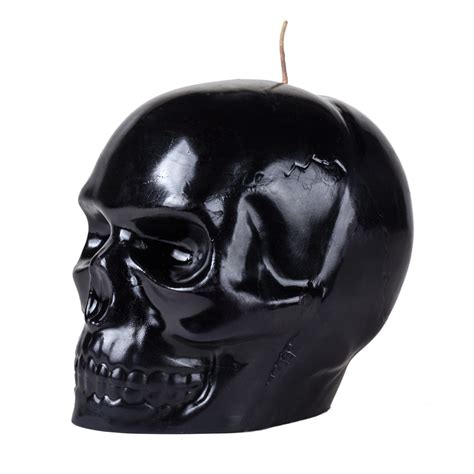 Large Black Skull Candles