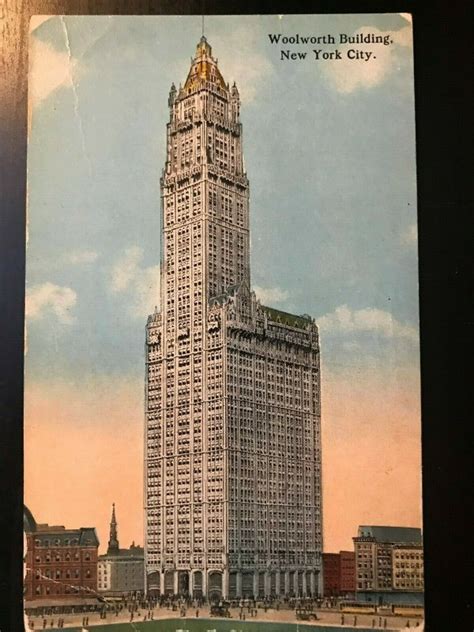 Vintage Postcard 1907 1915 Woolworth Building Broadway And Barclay New