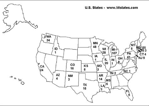 Blank Us 50 States Map