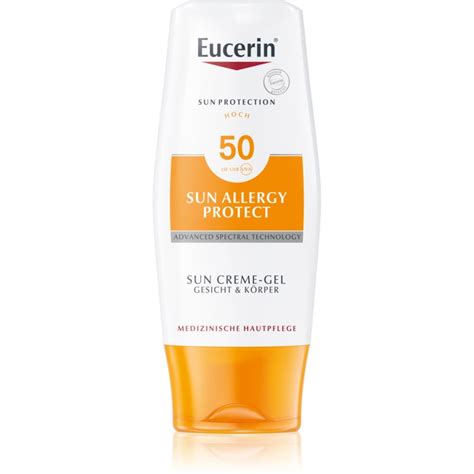 Eucerin Sun Gel Crema Protector Para La Alergía Al Sol Spf 50 Notinoes