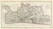 Historic Map : Plan of The City of Madras or Chennai, India, Pharoah ...