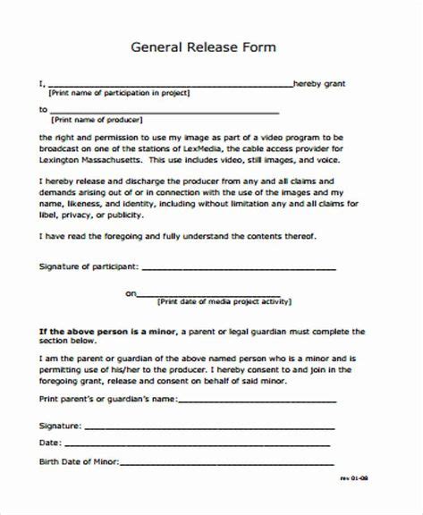 general release form template  images templates form release
