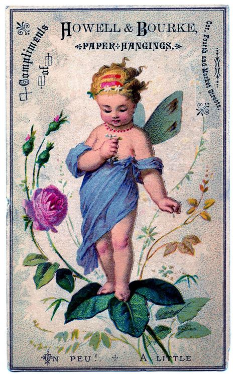 Vintage Image Adorable Fairy With Rose The Graphics Fairy
