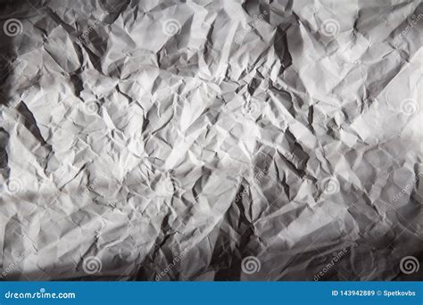 Crushed White Paper Texture Stock Image Image Of Paper Structure