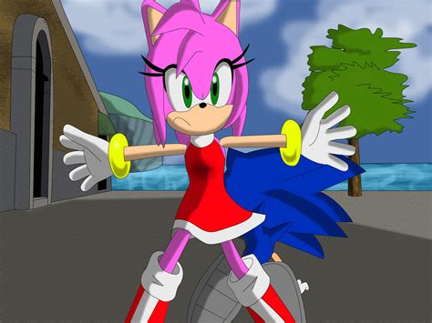 Amy Saves Sonic By Spongicx On Deviantart