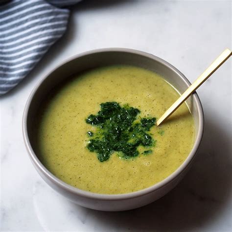 Broccoli Spinach Soup With Sweet Basil Puree By Ashleyneese Quick