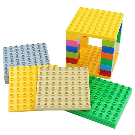 64 dots baseplate assemble classic bricks big size building blocks accessory compatible with