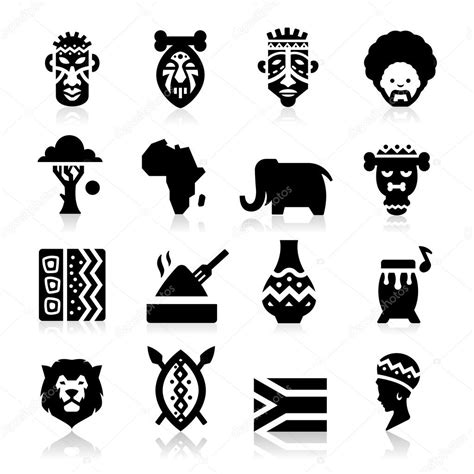 African Culture Icons Stock Vector Image By ©tantoon 38601963