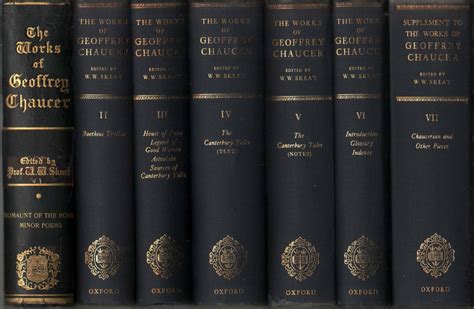 The Complete Works 7 Volumes By Chaucer Geoffrey And Walter W Skeat