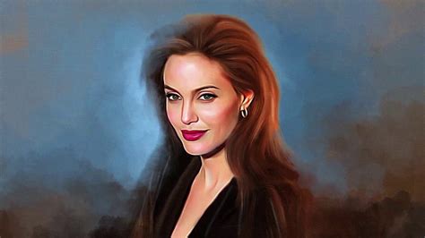 Digital Painting Angelina Jolie With Photoshop By Artisa 23 Youtube