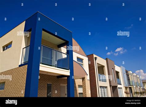 Housing Industry Modern New Houses Located In The Suburb Of