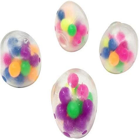 5 Pcs Stress Relief Balls Toys For Kids Dna Squeeze Balls Toys Rainbow