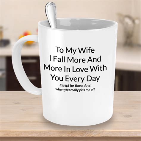 To My Wife Funny Coffee Mug Personalized Gift Etsy