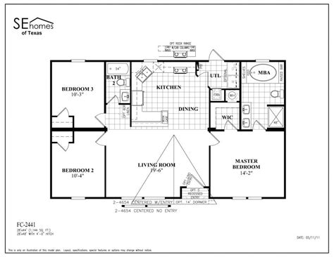 Double Wide Mobile Home Floor Plans Floorplans Click