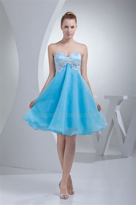 A Line Sweetheart Beading Sleeveless Knee Length Prom Formal Evening Dresses 02021255