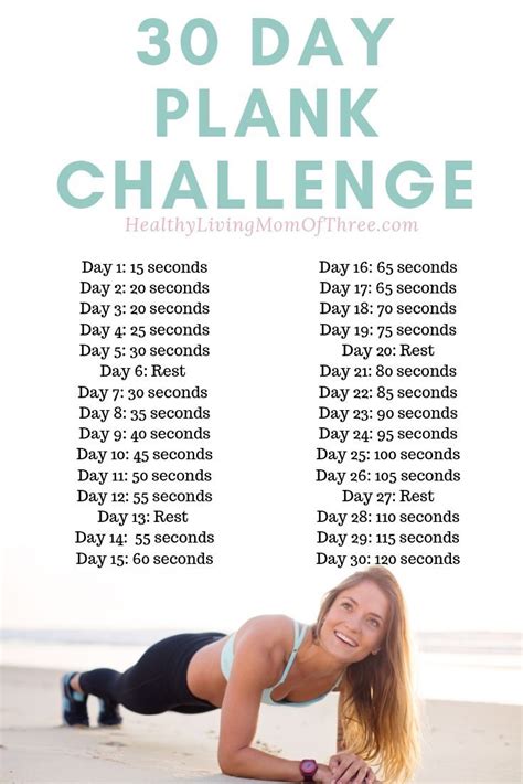 Don't worry if you can barely hold it for 15 seconds, that's all you have to start with. 30 Day Plank Challenge For Beginners - Healthy Living Mom ...