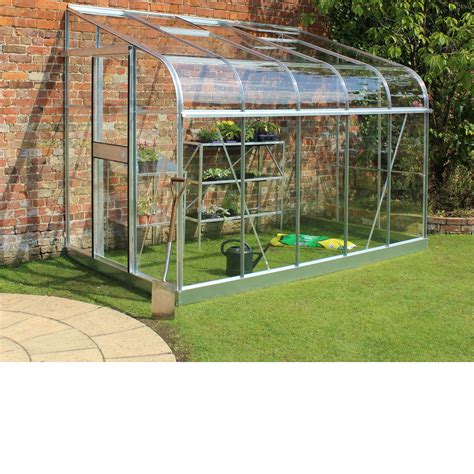 01452226290, open 7 days : B&Q Metal 10X6 Toughened Safety Glass Lean-To Greenhouse ...