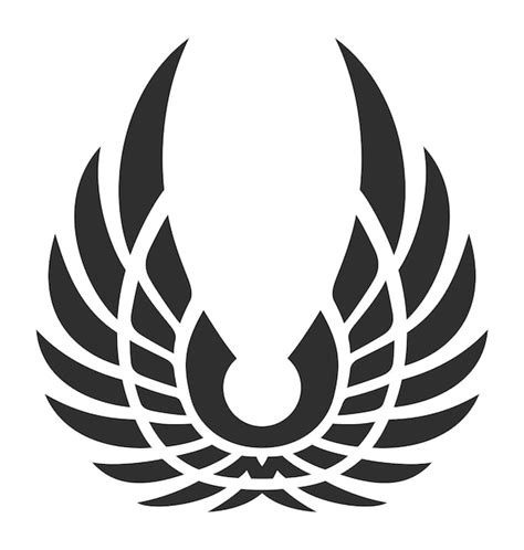 Premium Vector Phoenix Wings Logo Vintage Bird Emblem Winged Badge