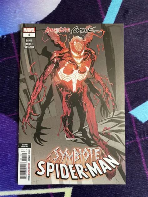 Absolute Carnage Symbiote Spider Man 1 Land 2nd Print Variant Nm Marvel