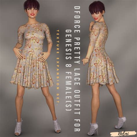 Nelmi Dforce Pretty Lace Outfit Genesis 8 Female 3d Figure Assets Nelmi