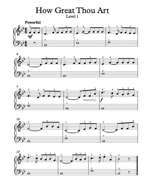 Simple grade 1 piano piece in g dorian original composition. Free Piano Arrangement Sheet Music - How Great Thou Art - Level 1 | Sheet music, Free piano, Music