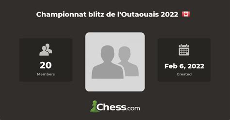 Championnat Blitz De Loutaouais 2022 Chess Club