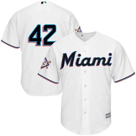 Miami Marlins 42 Majestic 2019 Jackie Robinson Day Official Cool Base