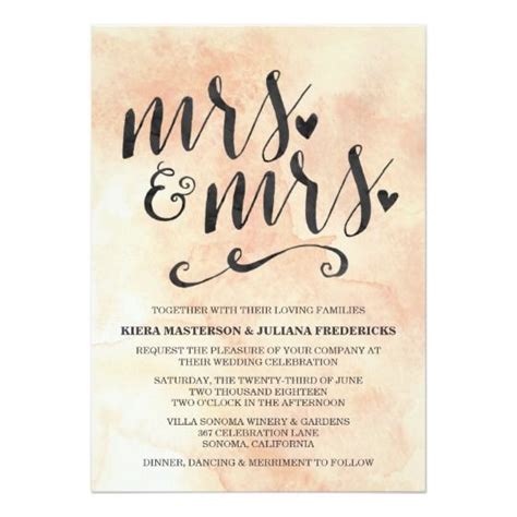 mrs and mrs lesbian wedding invitation lesbian wedding invitations lesbian
