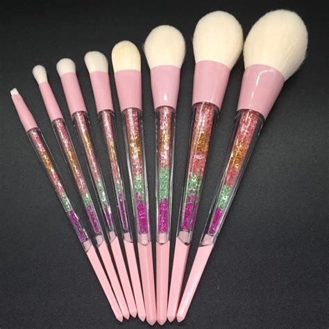 High Quality Powder Foundation Eyeshadow Colorful Makeup Brushes Rainbow Makeup Brush Set
