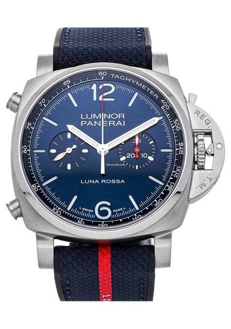 Panerai Luminor Chrono Luna Rossa Mm Steel Blue Dial Blue For For Sale From A