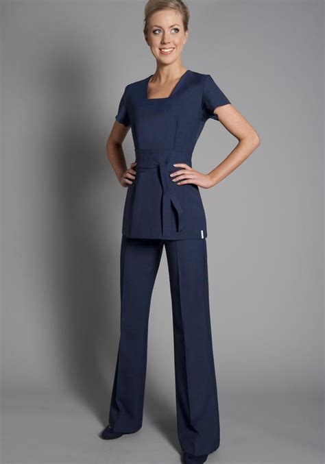 Navy White Nursing Beauty Healthcare Spa Salon Ladies Healthcare Tunic Other Clothes Shoes