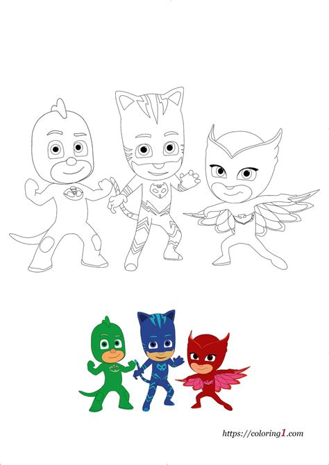 Pj Masks Characters Coloring Pages 2 Free Coloring Sheets 2021