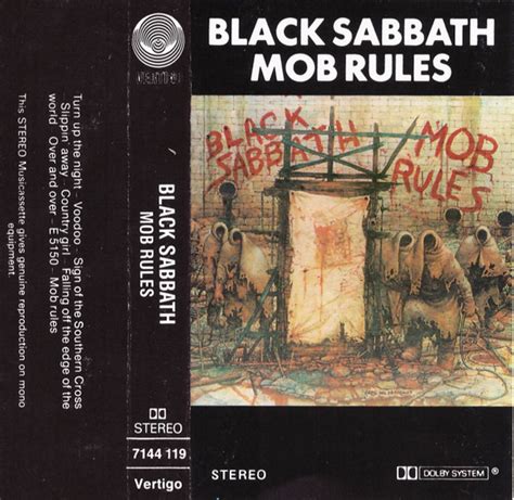 Black Sabbath Mob Rules 1981 Cassette Discogs
