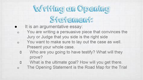Mock Trial Opening Statement Example Sparkhouse