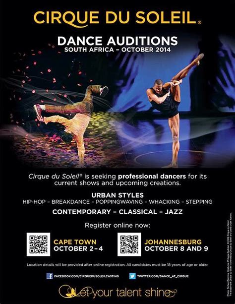 Umhlanga Life Cirque Du Soleil Dance Auditions In Cape Town And Jozi And