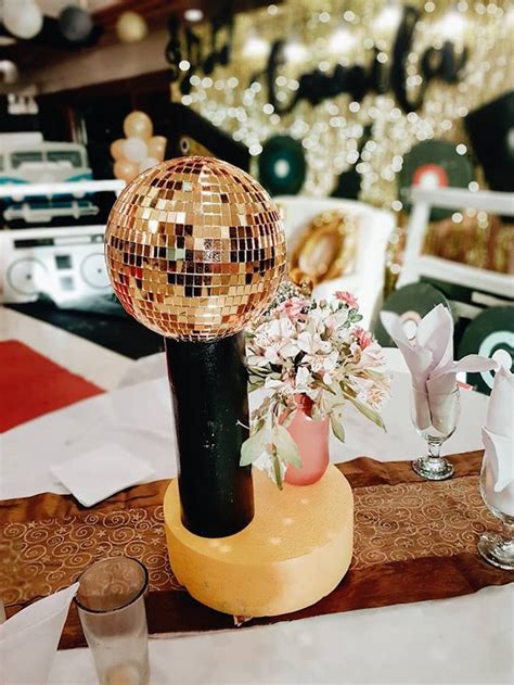 Make sure to feature plenty of disco balls in your decorating, so that there can be no question what decade you're celebrating. Kara's Party Ideas Retro 50's Music Birthday Party | Kara ...