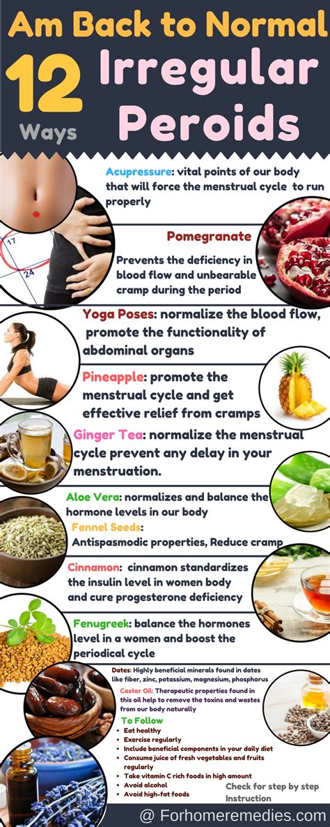 Info Graphic Home Remedies 12 Ways To Get Rid Of Irregular Periods