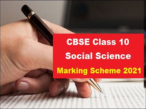 Cbse Class 10 Board Exam 2021 Download Social Science Marking Scheme