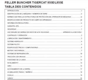 Tigercat Feller Buncher E L E Manual De Mantenimiento Pdf