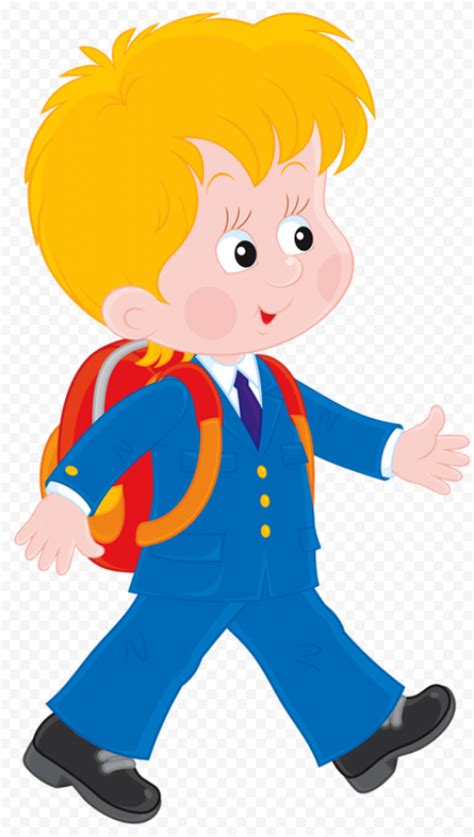 Cartoon Cute Boy Go To School Hd Png Citypng