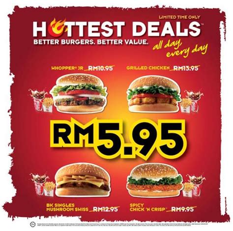In this article, we've provided you with the complete menu and price list of burger king malaysia. Burger King - Hottest Deals! - BEAM