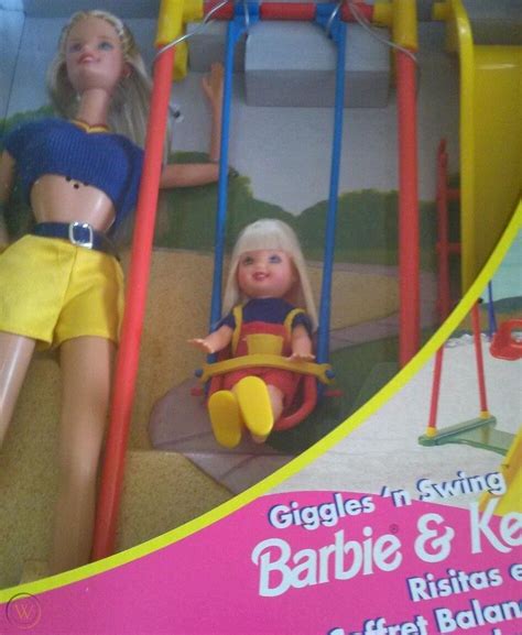 Barbie And Kelly Giggles N Swing Set Slide Playground Set Nib Blonde Vintage 1998 1793388072